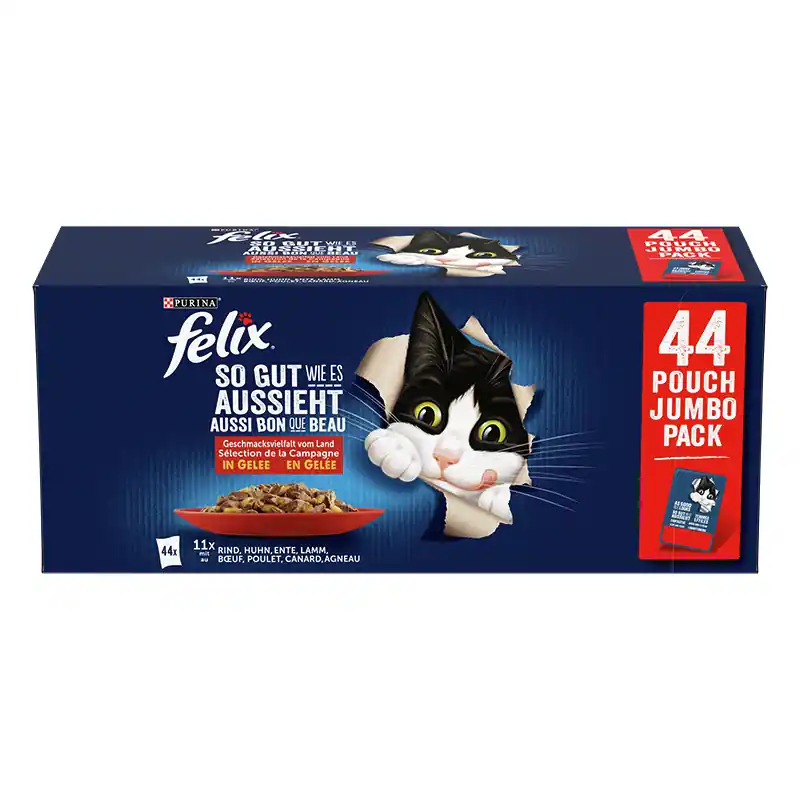 Sonderaktion Felix so gut wie es aussieht in Gelee Geschmacksvielfalt vom Land 44x85 g
